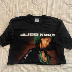 Vintage Alicia Keys 2002 Tour Cropped T-Shirt
